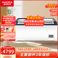 澳柯玛(AUCMA)大容量冰柜商用展示柜铜管上下推拉玻璃门超市组合岛柜雪糕饺子急冻柜 IHF-D1909PA