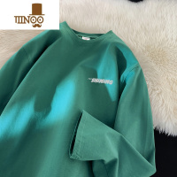 YANXU美式长袖T恤男款ins潮流宽松套头上衣服2023款内搭打底衫