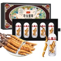 庄民 冬虫夏草冻干断草礼盒5g装 无空草调理煲汤材料长辈营养品滋补礼盒冻干断草官方正品
