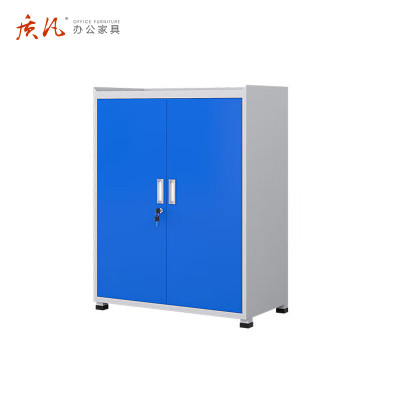 苏宁 质凡 工厂车间置物柜对开门站脚柜灰蓝色/ZF-GJG002/800*400*1000mm