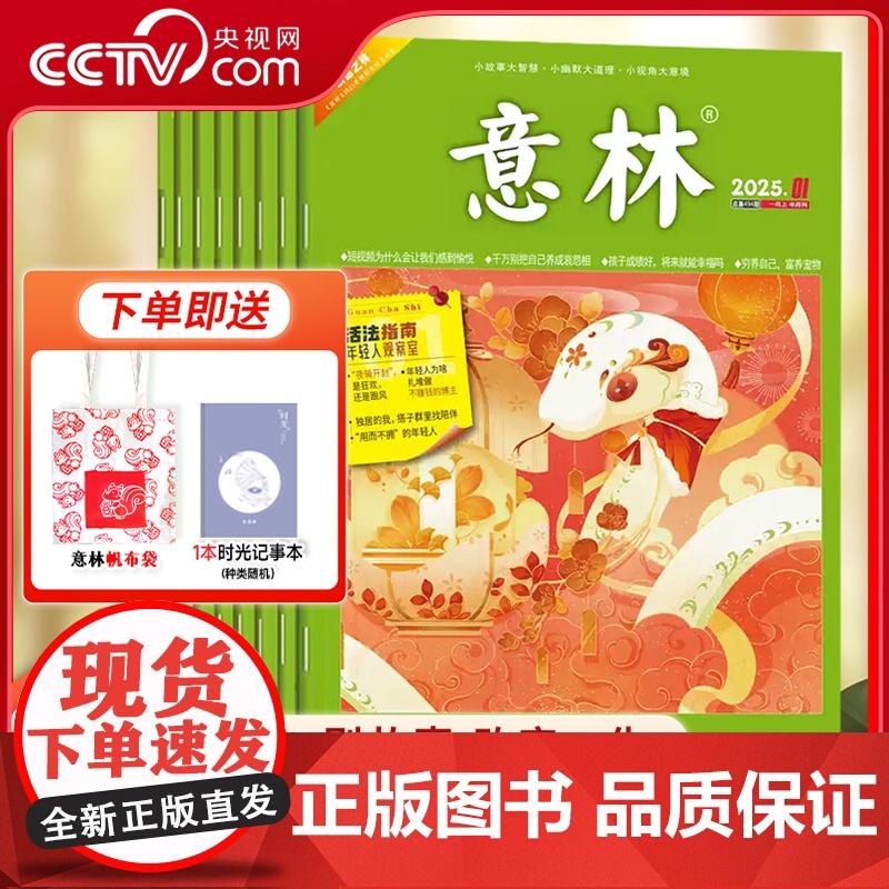 [央视网]意林杂志2025年全年订阅共24期 初高中课外励志读本 读者文摘课外阅读 社会热点时政 每月一发快递到家 YL