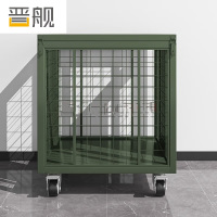 晋舰金属移动网箱仓储笼应急物资周转箱野营装备箱带网带轮子900*900*900mm(无拉手)