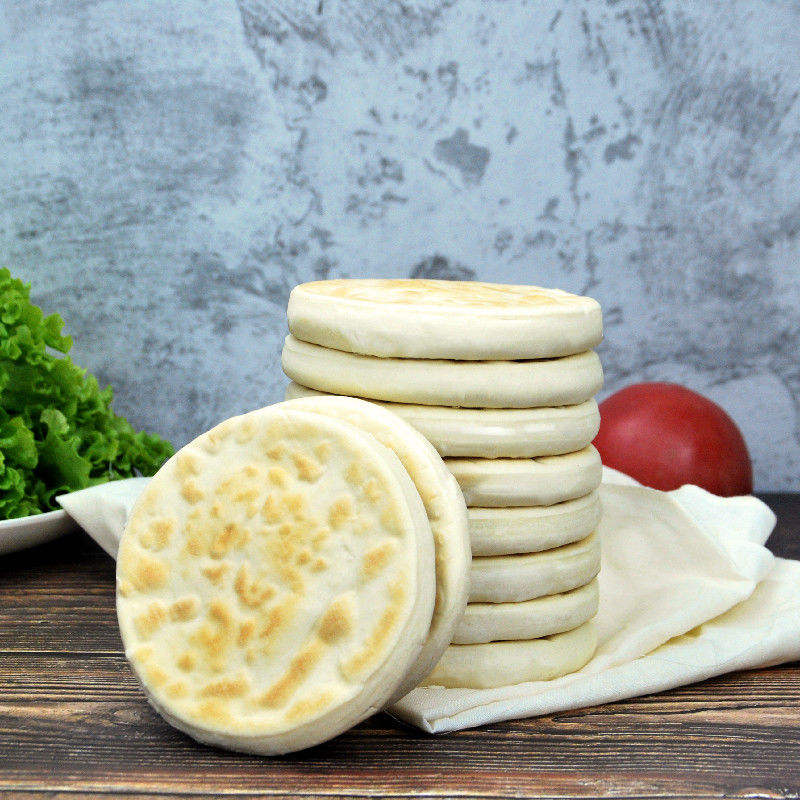 好食点白吉馍饼肉夹馍饼胚批发手工烧饼白馍里脊肉饼面食早餐食品 白