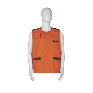 捷妮特 橘布马甲 正负号 单件