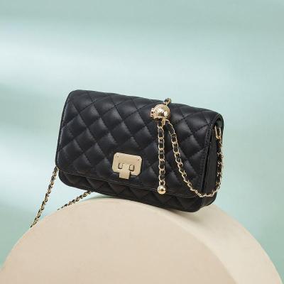 马克华菲菱格小金球-经典菱格牛皮链条包小金球新款女包