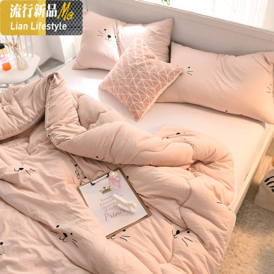 韩版被子空调被加厚保暖200x230双人1.5米被芯单人学生宿舍春秋被 三维工匠