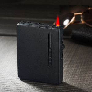 林檎烟盒打火机防风一体20支装充气烟盒自动弹烟烟盒子防风便携式香菸盒刻字烟盒送女朋友老婆生日礼物送女朋友老婆情人节七夕生