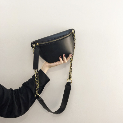 2020新款潮小包包女洋气时尚流行真皮女包链条斜挎包胸包软皮