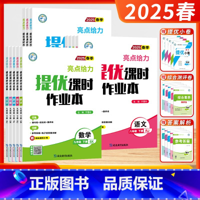 语数英物化 (套装5本-江苏适用-沪化) 九年级上 [正版]2025春24秋亮点给力提优课时作业本初中七年级八年级九年级