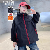 男童夹棉外套秋冬款新款男孩加厚冬装潮酷中大儿童冬季冲锋衣
