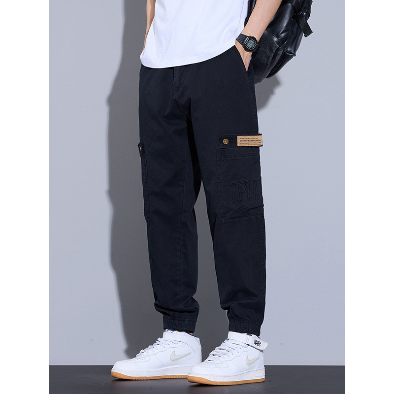 春夏主推款多口袋工装裤男高级感痞帅日常百搭青年束脚纯棉休闲裤