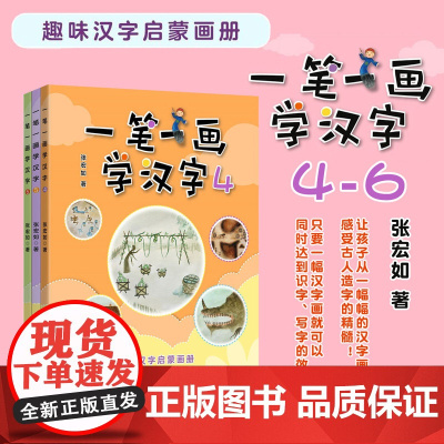 一笔一画学汉字4-6共3册 3-6岁 趣味汉字启蒙