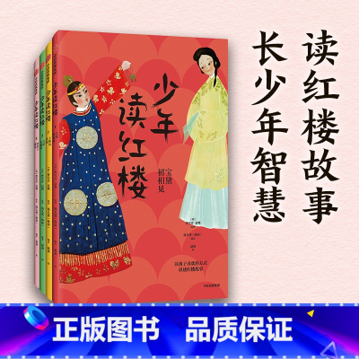 少年读红楼(第一辑,全4册) [正版]7-14岁钱儿爸少年读红楼 第一辑全4册 儿童青少版红楼梦 超级故事 用孩子喜欢