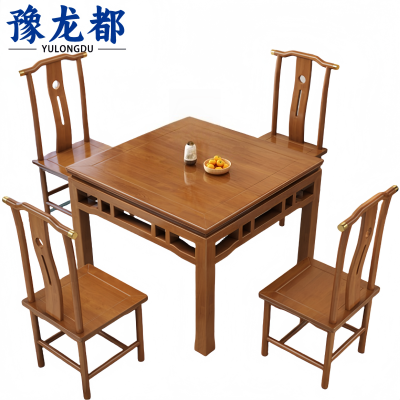 豫龙都 方桌 一桌四椅 套