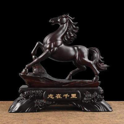 美帮汇马摆件生肖办公室客厅博古架艺术装饰品商务会议礼品升职生日