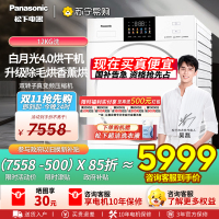 [以旧换新补贴]松下白月光4.0烘干机家用12KG变频热泵除菌除毛干衣机NH-N571DR
