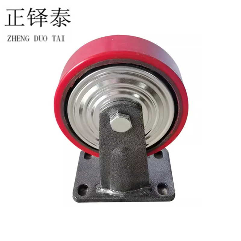正铎泰 重型铁芯聚氨酯定向轮5寸125mm /个
