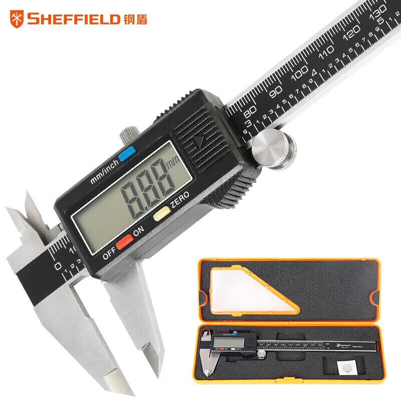 钢盾(SHEFFIELD) S071012 高精度数显式游标卡尺文玩古玩珠宝测量150mm