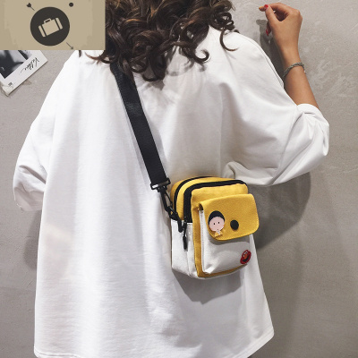 帆布包女斜挎百搭ins可爱小包单肩超火学生网红布包日原宿ulaazng艾狄伊娃女手包