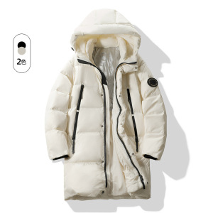 中长款羽绒服男士冬季新款白鸭绒港风休闲百搭宽松上衣保暖外套男