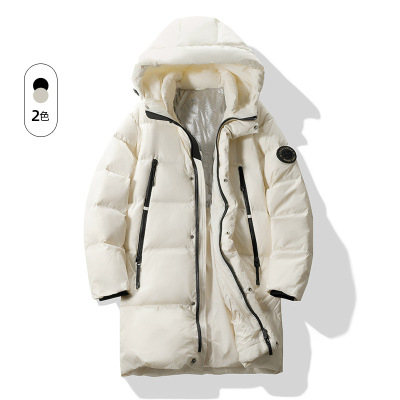 中长款羽绒服男士冬季新款白鸭绒港风休闲百搭宽松上衣保暖外套男