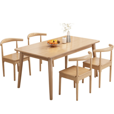 攸形职工餐桌130*80*75cm+4椅套