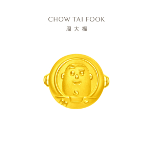 周大福 迪士尼玩具总动员系列 巴斯光年足金定价黄金转运珠吊坠配绳 EOR913 EOR913