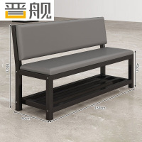 晋舰长条凳软包沙发换鞋凳等候靠背休息区长条椅子130*45*80cm双层