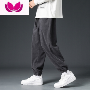 七斓灯芯绒裤子男士秋季韩版潮流宽松休闲长裤卫裤百搭运动束脚裤