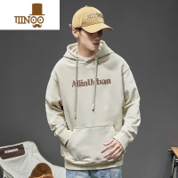 YANXU美式连帽卫衣男秋季套头百搭长袖上衣潮休闲打底帽衫
