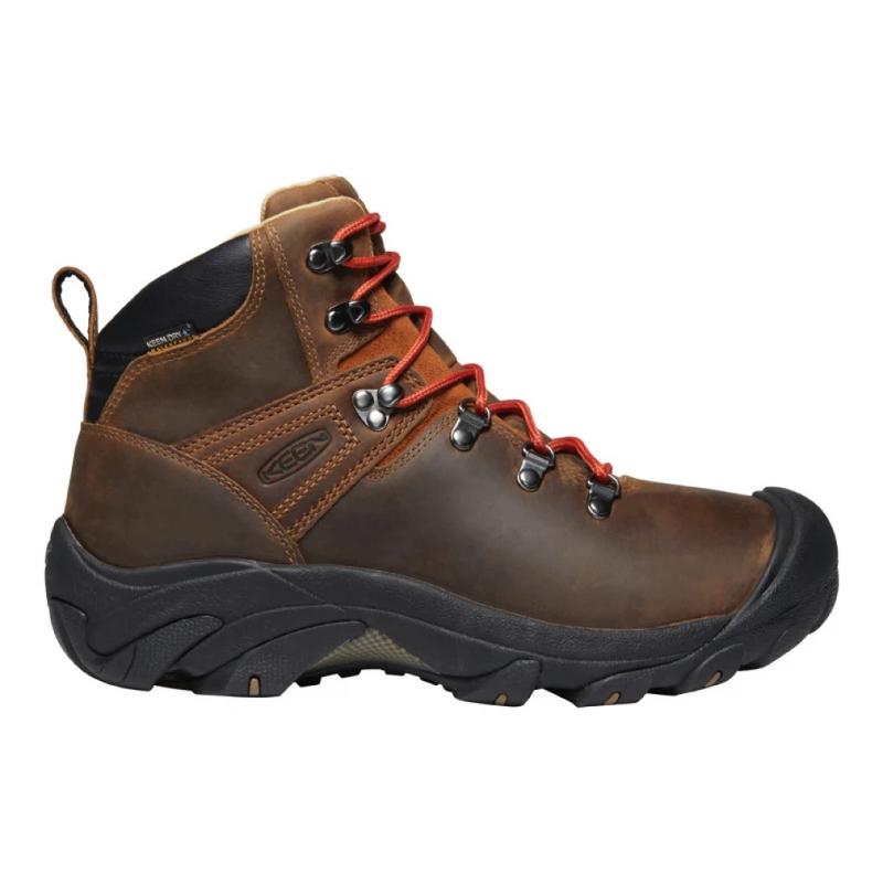 KEEN男款经典皮质防水透气 hiking 户外中帮登山鞋轻便防滑耐磨增