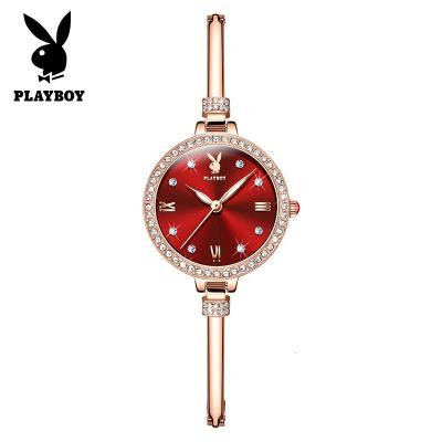 新款花花公子(playboy)手表女士石英表欧美进口机芯抖音时尚镶钻宴会