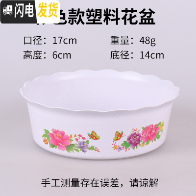 三维工匠花盆水仙花睡莲碗莲无孔金钱陶瓷水养水培多肉陶瓷塑料植物 多彩款(塑料):8寸,口径17cm 中等花盆容器