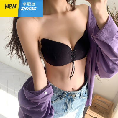 2020季新款硅胶隐形文胸小胸婚纱防滑胸贴聚拢上托乳贴黑色内衣卓思哲