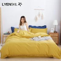 美帮汇全棉水洗棉四件套全棉床单被套床笠款三件套学生宿舍床上用品