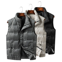 马夹男秋冬季新款男士潮牌时尚保暖冬装白鸭绒男装立领纯色外套男