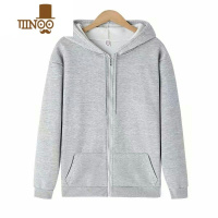 YANXU开衫连帽卫衣男宽松港风休闲bf潮流百搭大码情侣纯色加绒外套