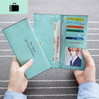 2019年新款韩版钱包女长款薄款卡包软面复古磨砂学生小钱包潮NEW LAKE