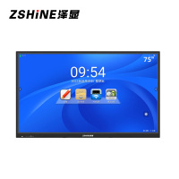 泽显75英寸会议平板i5双系统 4K超高清交互式电子白板 智能触摸一体机 智慧显示屏投屏大屏 ZX-C75BH