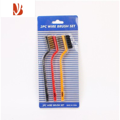 三维工匠煤气灶清洁刷子3个装 厨房灶台油烟机缝隙清洁器铁刷钢丝刷