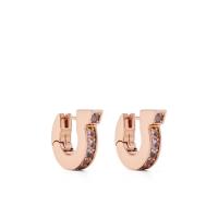 Salvatore Ferragamo女士黄铜玻璃耳环闪亮水钻时尚饰品
