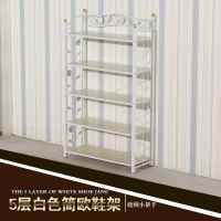 欧式鞋架多层铁艺家用后简易鞋柜简约客厅现代组装实木防尘