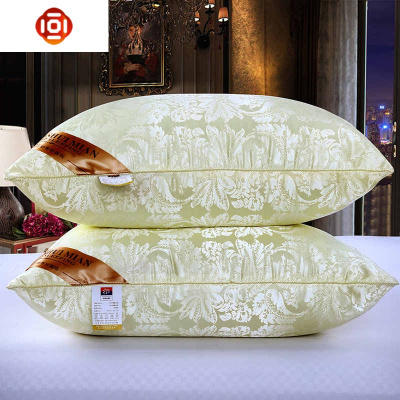 提花枕头枕芯一对送枕套羽丝绒酒店家用成人单人学生枕柔软枕三维工匠