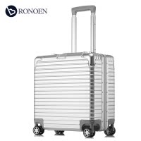罗恩Ronoen商务铝框万向轮拉杆箱18寸小型行李箱手提迷你登机箱男女韩版小清新学生密码电脑旅行箱子皮箱硬箱包
