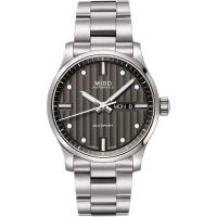 Mido男士mm自动机械表经典灰色表盘耐磨防水设计
