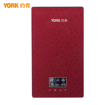[门店同款]YORK约克即热式电热水器 YK-F6红 智能变频 小型免储水 速热热热水器 家用恒温洗澡机8500W