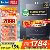 海尔(Haier)16升燃气热水器天然气[QR5] TSI增压零冷水 无级变频水伺服JSQ30-16QR5DPQGU1