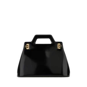 Salvatore Ferragamo精致百搭真皮手提包女士感款手拿包日常通勤手袋 BLACK