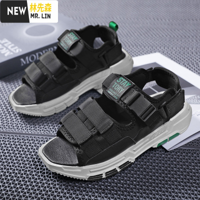 林先森夏季拖鞋两用外穿沙滩鞋男士凉鞋凉拖2021新款潮流休闲ins潮室外拖鞋