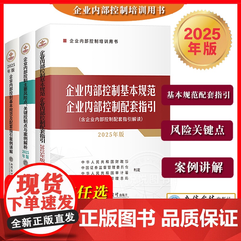 2025年新版 企业内部控制基本规范配套指引+案例讲解+主要风险点关键控制点与案例解析 立信会计社企业内部控制培训参考用